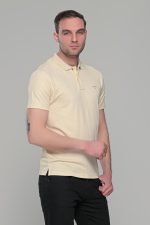 Μπεζ ανδρικό πόλο μπλουζάκι μοντάλ Massaro- Classic Fit - Image 5