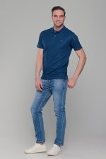 Μπλε ανδρικό πόλο μπλουζάκι μοντάλ Massaro- Classic Fit - Image 7