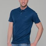 Μπλε ανδρικό πόλο μπλουζάκι μοντάλ Massaro- Classic Fit