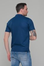 Μπλε ανδρικό πόλο μπλουζάκι μοντάλ Massaro- Classic Fit - Image 8