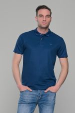 Μπλε ανδρικό πόλο μπλουζάκι μοντάλ Massaro- Classic Fit - Image 5