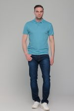 Σιέλ ανδρικό πόλο μπλουζάκι μοντάλ Massaro- Classic Fit - Image 7