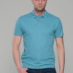 Σιέλ ανδρικό πόλο μπλουζάκι μοντάλ Massaro- Classic Fit