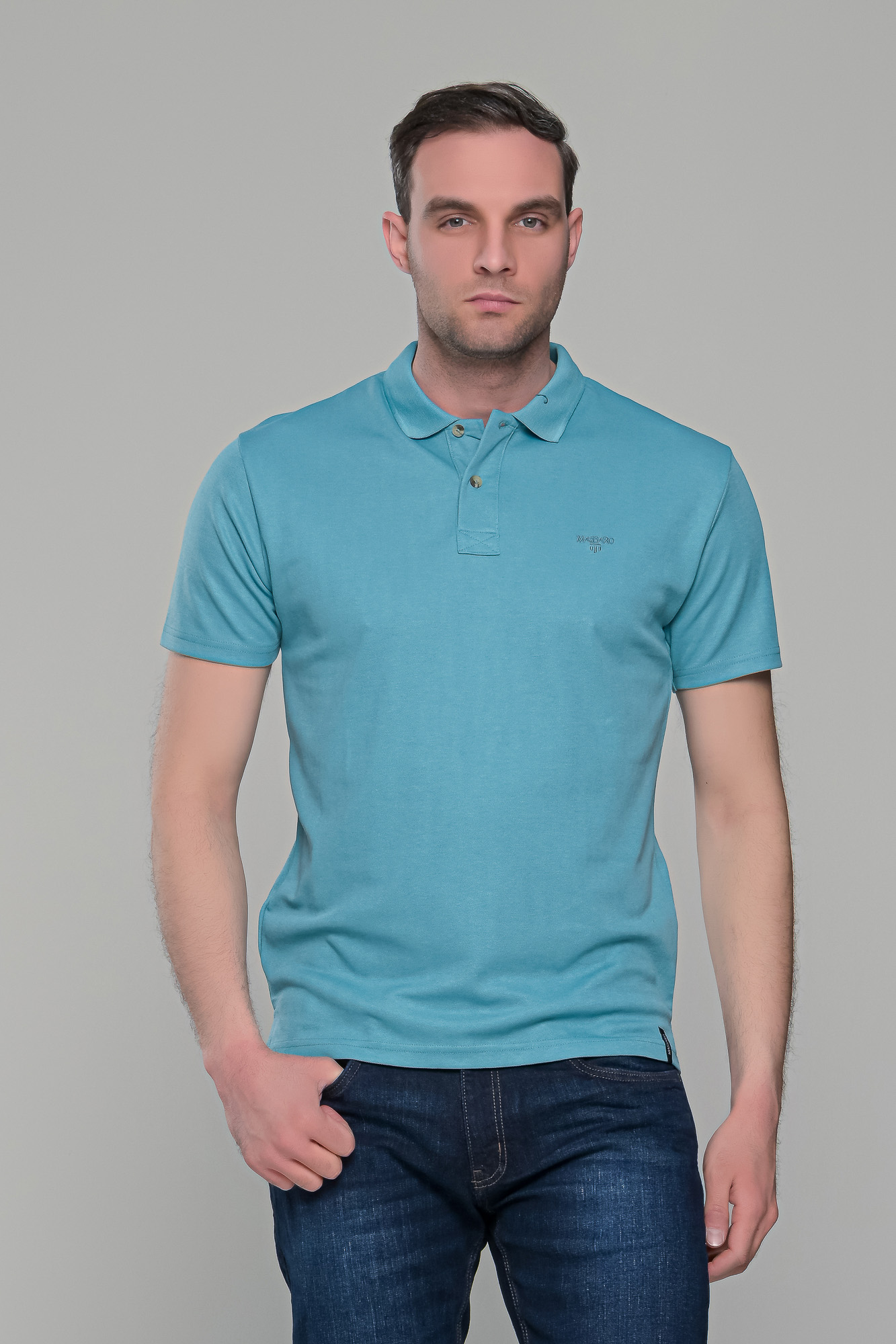 polo-andriko-mplouza-massaro-casual-kathimerino-me-giaka-kalokairino-summer-blue-mple-siel-ocean (3) Σιέλ ανδρικό πόλο μπλουζάκι μοντάλ Massaro- Classic Fit - Image 1