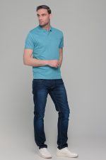 Σιέλ ανδρικό πόλο μπλουζάκι μοντάλ Massaro- Classic Fit - Image 6