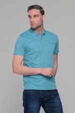 Σιέλ ανδρικό πόλο μπλουζάκι μοντάλ Massaro- Classic Fit - Image 5