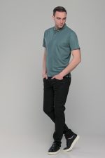 Πράσινο ανδρικό πόλο μπλουζάκι μοντάλ Massaro- Classic Fit - Image 6