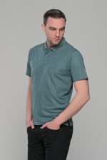 Πράσινο ανδρικό πόλο μπλουζάκι μοντάλ Massaro- Classic Fit - Image 5