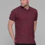 Μπορντό ανδρικό μονόχρωμο πόλο πικέ μπλουζάκι Paparazzi- Classic Fit