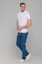 Λευκό ανδρικό μονόχρωμο πόλο πικέ μπλουζάκι Paparazzi- Classic Fit - Image 7