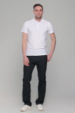 Λευκό ανδρικό μονόχρωμο πόλο πικέ μπλουζάκι Paparazzi- Classic Fit - Image 6