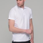 Λευκό ανδρικό μονόχρωμο πόλο πικέ μπλουζάκι Paparazzi- Classic Fit
