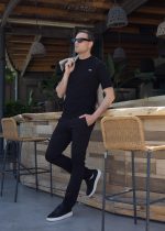 Καλοκαιρινό Ανδρικό Παντελόνι Chino MASSARO Μαύρο - Slim fit - Image 2