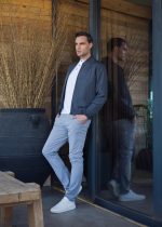 Καλοκαιρινό Ανδρικό Chino Παντελόνι MASSARO Light Grey - Slim fit - Image 2
