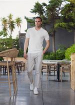 Λινό μπεζ ανδρικό παντελόνι σε κανονική γραμμή (straight fit) - Image 2