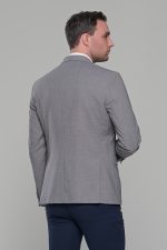 Λινό γκρι ανδρικό σακάκι καλοκαιρινό AM- slim fit - Image 9