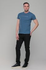 Μπλε-Πετρόλ κοντομάνικο t-shirt ανδρικό μπλουζάκι με στάμπα - Image 7