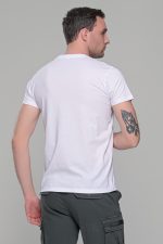 Λευκό κοντομάνικο t-shirt ανδρικό μπλουζάκι με στάμπα - Image 8