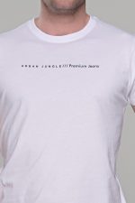 Λευκό κοντομάνικο t-shirt ανδρικό μπλουζάκι με στάμπα - Image 2