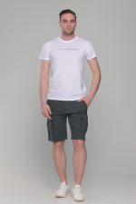 Λευκό κοντομάνικο t-shirt ανδρικό μπλουζάκι με στάμπα - Image 7