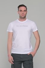 Λευκό κοντομάνικο t-shirt ανδρικό μπλουζάκι με στάμπα