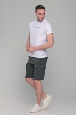 Λευκό κοντομάνικο t-shirt ανδρικό μπλουζάκι με στάμπα - Image 6