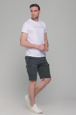 Λευκό κοντομάνικο t-shirt ανδρικό μπλουζάκι με στάμπα - Image 4