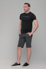 Μαύρο κοντομάνικο t-shirt ανδρικό μπλουζάκι με στάμπα - Image 4