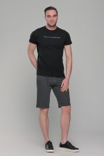 Μαύρο κοντομάνικο t-shirt ανδρικό μπλουζάκι με στάμπα - Image 5