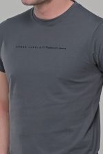 Σκούρο γκρι κοντομάνικο t-shirt ανδρικό μπλουζάκι με στάμπα - Image 2