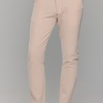 Μπεζ καλοκαιρινή ανδρική παντελόνα βαμβακερή με λινή όψη (straigh fit)