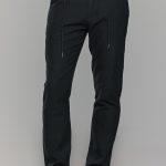 Μαύρη καλοκαιρινή ανδρική παντελόνα βαμβακερή με λινή όψη (straigh fit)