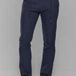 Μπλε καλοκαιρινή ανδρική παντελόνα βαμβακερή με λινή όψη (straigh fit)