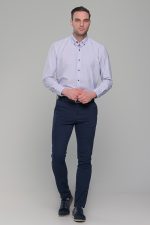 Γκρι πάγου πουκάμισο με μικροσχέδιο PAPARAZZI χωρίς Τσεπάκι - Classic Fit - Image 6