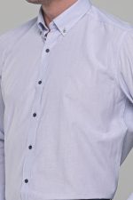 Γκρι πάγου πουκάμισο με μικροσχέδιο PAPARAZZI χωρίς Τσεπάκι - Classic Fit - Image 2