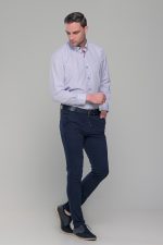 Γκρι πάγου πουκάμισο με μικροσχέδιο PAPARAZZI χωρίς Τσεπάκι - Classic Fit - Image 7