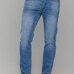 Ανδρικό καλοκαιρινό τζιν Paparazzi σε μπλε χρώμα με ελαφρύ ξέβαμμα – Slim fit