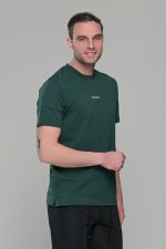 Πράσινο ανδρικό κοντομάνικο t-shirt με σχέδιο στην ύφανση και διακριτική στάμπα– regular fit - Image 3