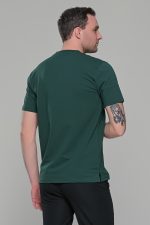 Πράσινο ανδρικό κοντομάνικο t-shirt με σχέδιο στην ύφανση και διακριτική στάμπα– regular fit - Image 7