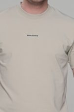 Γκρι ανδρικό κοντομάνικο t-shirt με σχέδιο στην ύφανση και διακριτική στάμπα– regular fit - Image 2