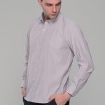 Μπεζ πουκάμισο με καρό μικροσχέδιο PAPARAZZI χωρίς Τσεπάκι - Classic Fit