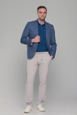 Μπλε indigo ανδρικό σακάκι καλοκαιρινό AM- slim fit - Image 5