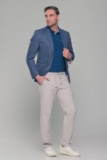 Μπλε indigo ανδρικό σακάκι καλοκαιρινό AM- slim fit - Image 7